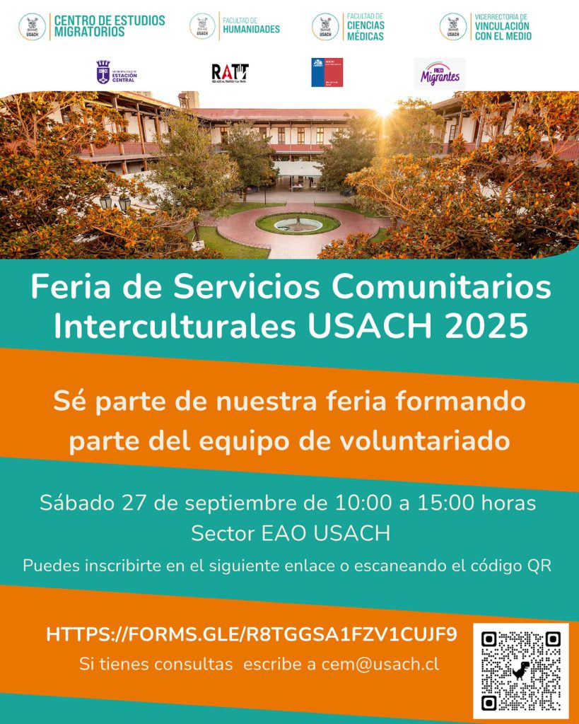 Convocatoria de Voluntarios para Feria de Servicios Interculturales USACH 2025