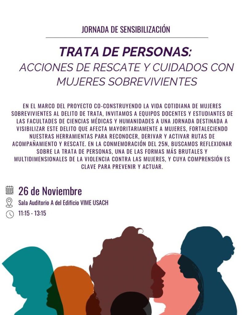 Nov · Jornada  · Trata de personas ·  acciones de rescate y cuidados con mujeres sobrevivientes ·