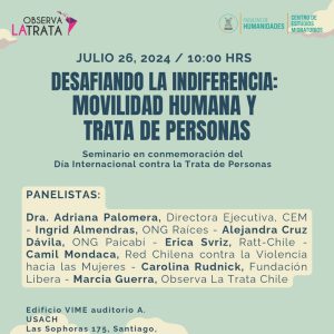 Seminario · Desafiando la Indiferencia · Movilidad Humana y Trata de Personas