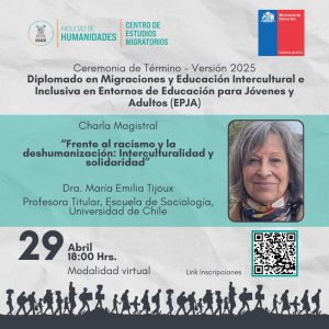 CEM realiza ceremonia de término del · Diplomado en Migraciones y Educación Intercultural e Inclusiva en Entornos de Educación EPJA · – Versión 2025