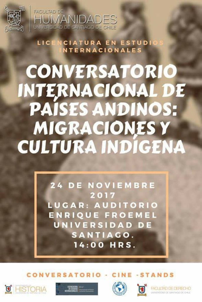 Nov · Conversatorio Internacional de Países Andinos, Migraciones y Cultura Indígena
