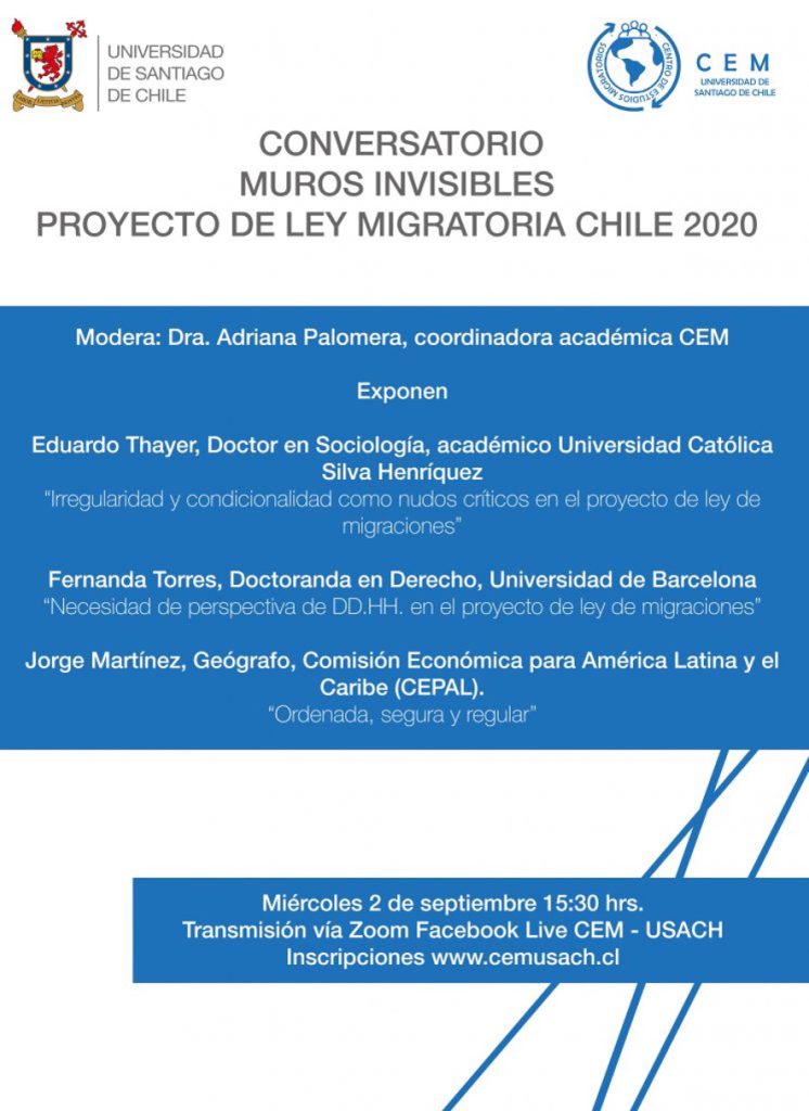 Conversatorio Muros Invisibles, Proyecto de Ley Migratoria Chile 2020